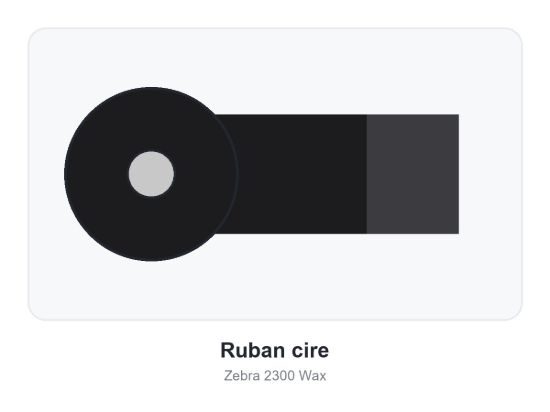 Image de Zebra 2300 Wax – Ruban cire 110 mm x 300 m (carton de 12)