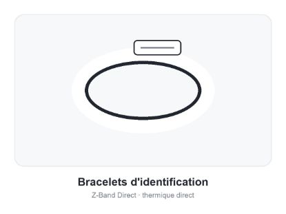 Image de Zebra Z-Band Direct – Bracelets adulte thermique direct 25 x 279 mm (carton de 6 rouleaux)