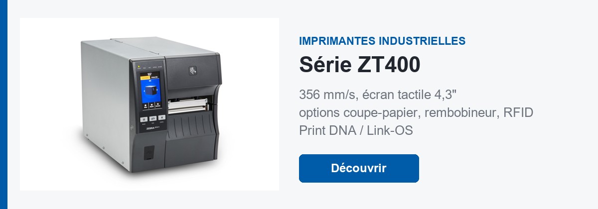 Imprimantes industrielles Zebra ZT400