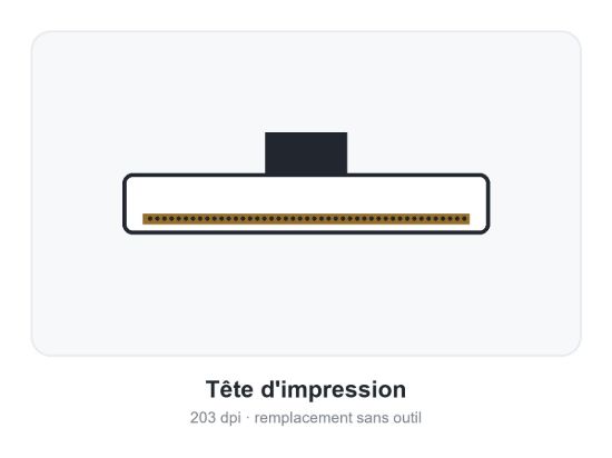 Image de Zebra Kit, tête d'impression 300 dpi, ZT231R, sérialisé, RFID